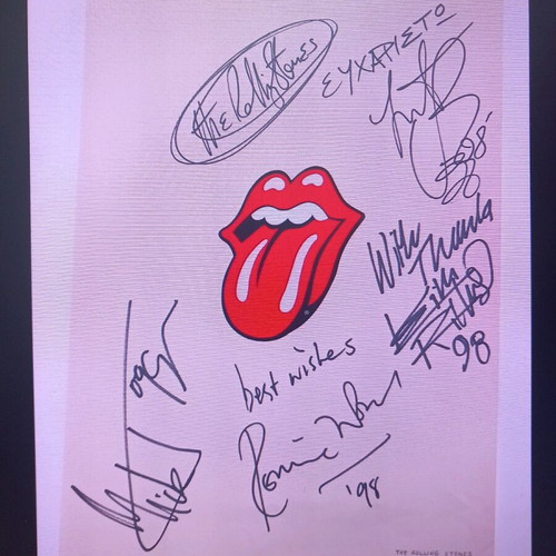 Rolling Stones autograph new from 1998 Athens concert
