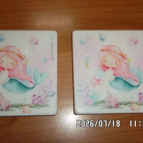 Marble Coaster Set of 2 New