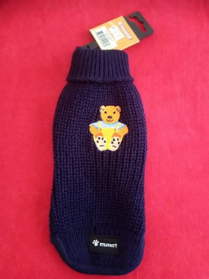 Muscat Zolux dog sweater blue 25cm new