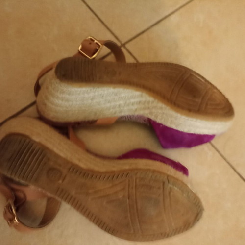 Nak espadrilles size 38 like new, brown and purple