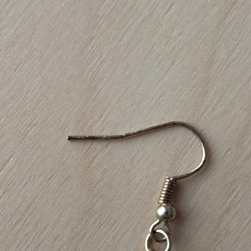 Feather earrings pink used with oxidized studs