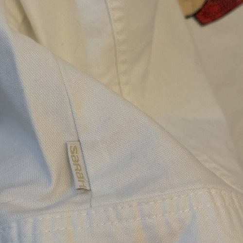 Sarah Lawrence spring white jacket large set of 2 with lime sleeveless top like new