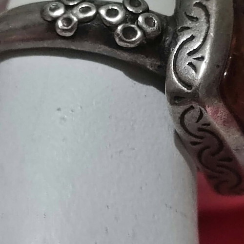 Silver 925 ring with natural amber, like new, size 12