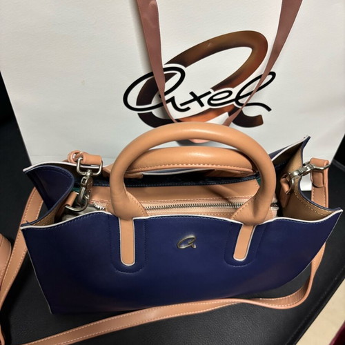 Axel limited edition crossbody handbag new, navy blue with nude details