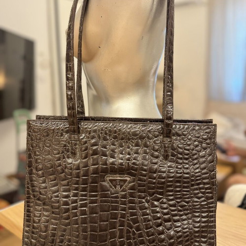 Kem leather shoulder bag, brown, vintage