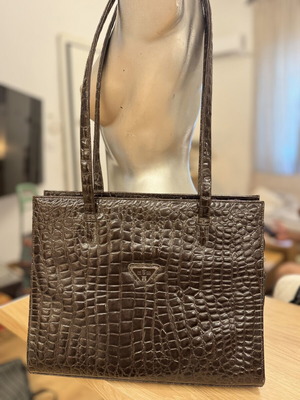 Kem leather shoulder bag, brown, vintage