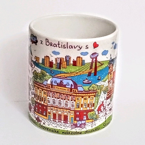 Collectible mug with Bratislava view like new