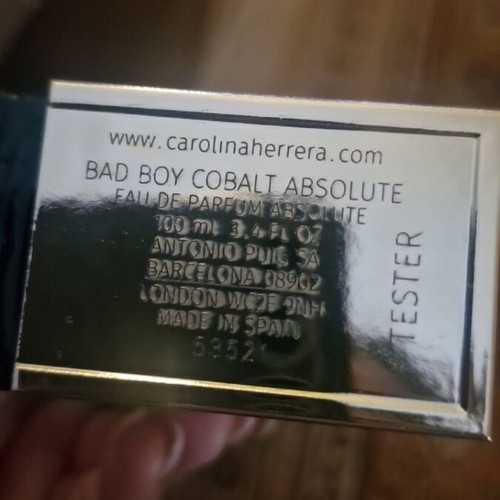 CH Bad Boy Cobalt Absolute 100ml new, original tester