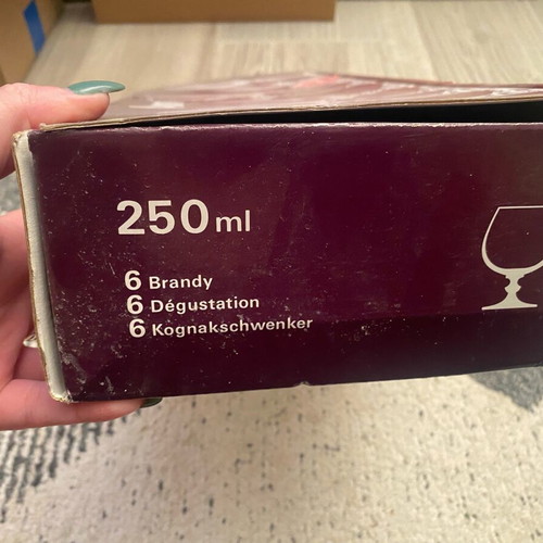 Bohemia Crystal vintage brandy glasses set of 6, like new