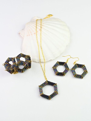 Geometric Shine Jewelry Set custom made, colorful