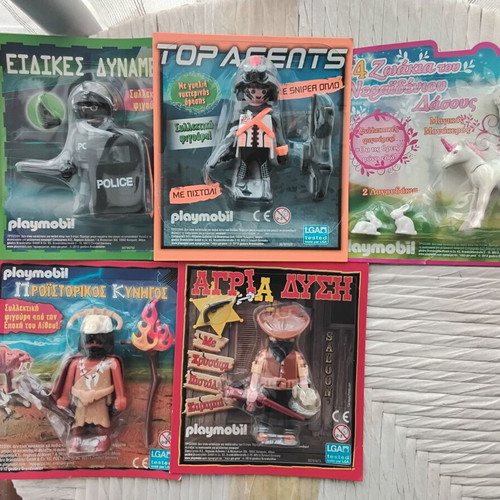 Playmobil collectible figures new, pack of 4 pieces