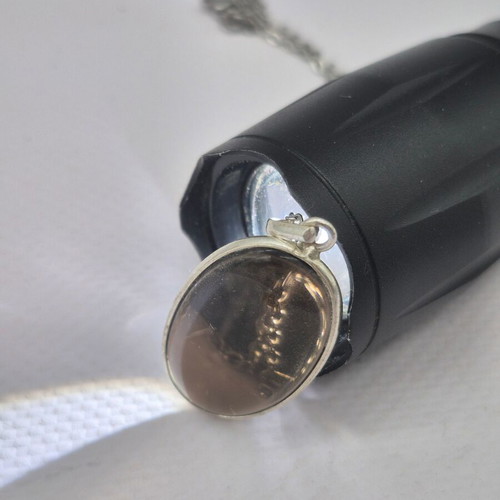 Smoked Quartz Sterling Silver Pendant Oval Cabochon