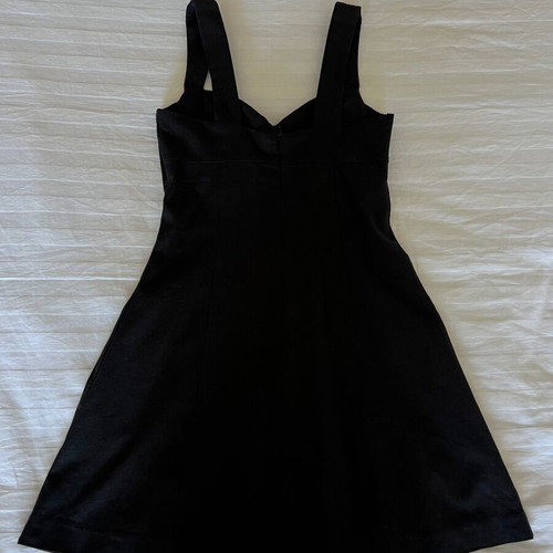 Zara dress, fitted top with A-line skirt, black, XS