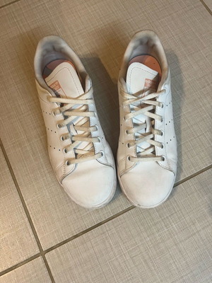 Stan Smith shoes like new, white and soft pink, size 37