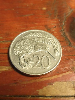 Νόμισμα 20 cents Νέας Ζηλανδίας 1974 σαν καινούργιο