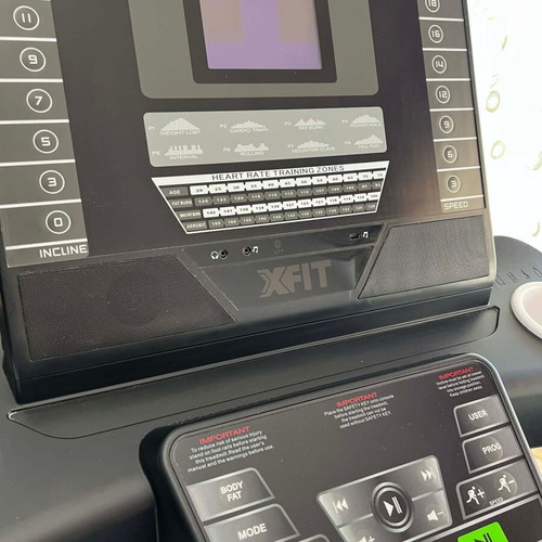 X-FIT Apollo 4hp Electric Folding Treadmill like new, user up to 150kg
