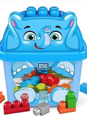 Fisher Price Mega Bloks Κουβαδάκι Ελέφαντας σαν καινούργιο με 25 τουβλάκια