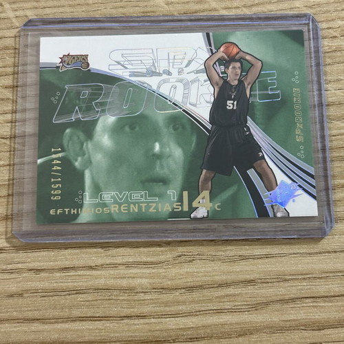 Efthimios Rentzias 76ers Upper Deck 2002 numbered card like new