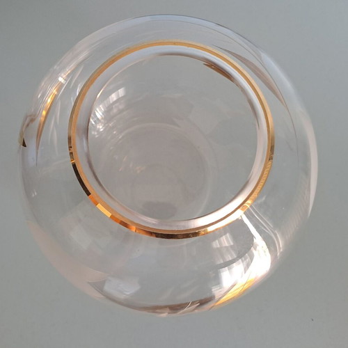 Glass vase with gold decoration like new