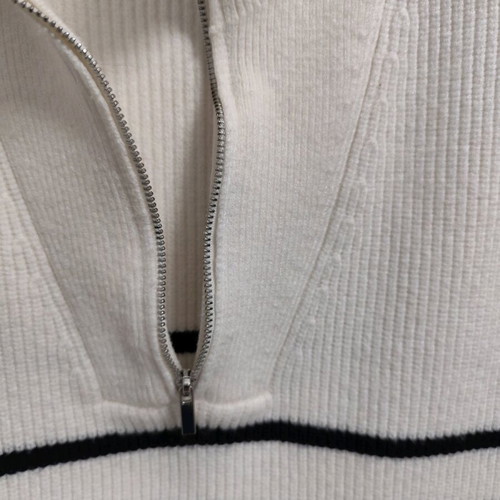MANGO white vest/sweater with stripes size XL new