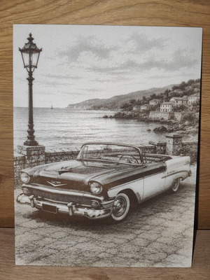 Laser Engraved Painting new, 30x22 cm