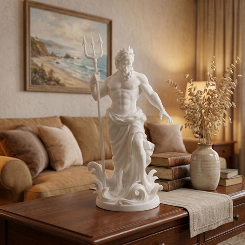 Poseidon decorative statue new, 14cm by 24cm height