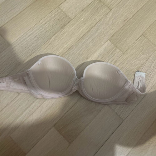 Strapless bra beige Venus Victoria 75B used for narrow back