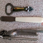Bottle openers and used kitchen tools