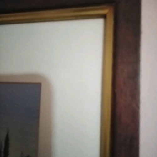 Engraving of Philopappos Hill with luxury wooden frame and glass like new