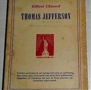 Βιβλίο παλιό του 1939 για τον THOMAS JEFFERSON, τον 3ο Πρόεδρο της Αμερικής!