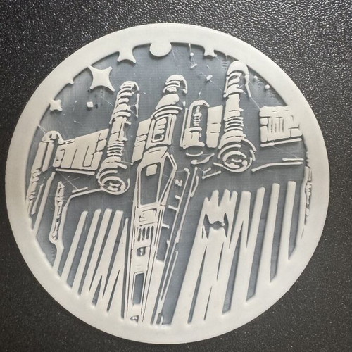 Star Wars Coasters 3D printed with PLA and anti-slip pads