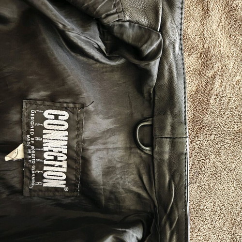 Leather jacket black used, size M