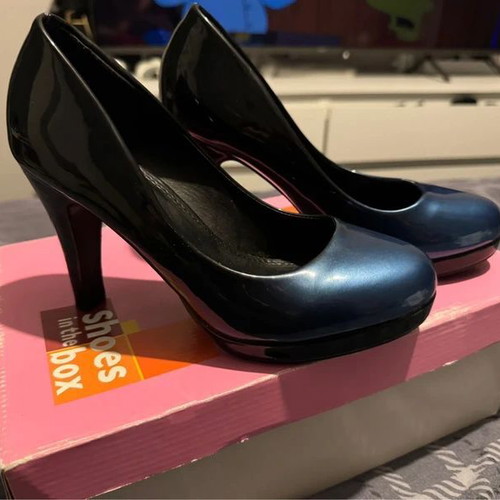 Trend One patent leather pumps dark blue size 37