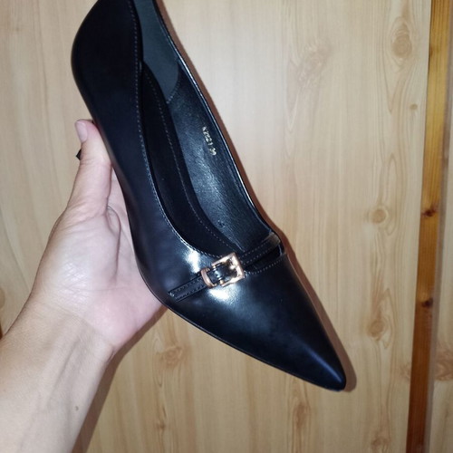 Alta Moda black pumps new, heel height 7 cm, size 38