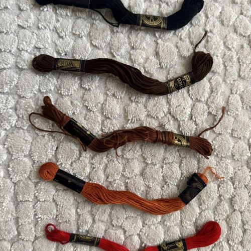 DMC embroidery thread set 5 different colors new