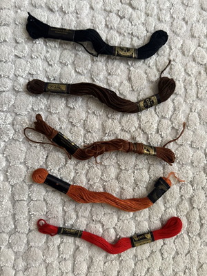 DMC embroidery thread set 5 different colors new