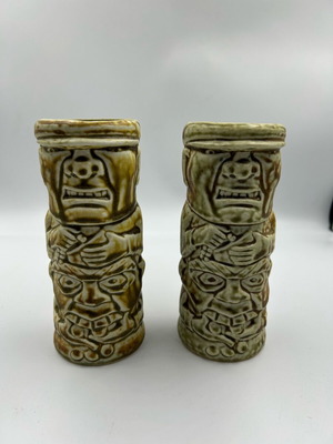 Tiki cocktail glasses set of 2 new
