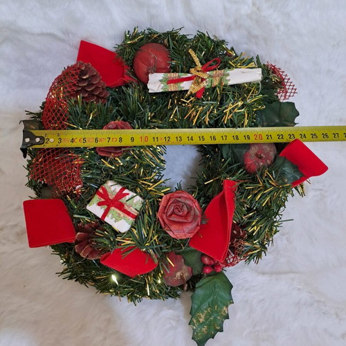 Christmas wreath set of 4 like new, diameter 24 cm