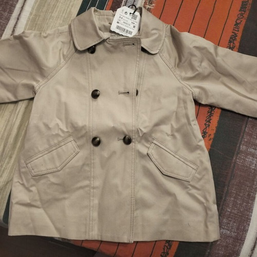 Zara girls' trench coat new, beige, size 3-4
