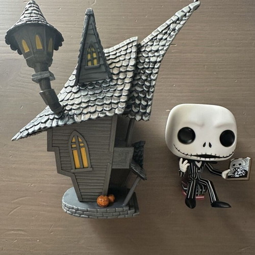 Funko Pop Nightmare Before Christmas Jack Skellington & House set like new