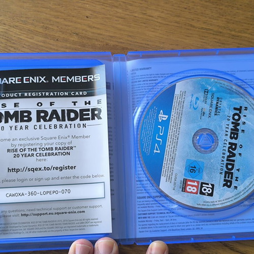 Rise of the Tomb Raider 20 Year Celebration PS4 like new, complete with case and inserts