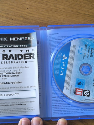 Rise of the Tomb Raider 20 Year Celebration PS4 like new, complete with case and inserts
