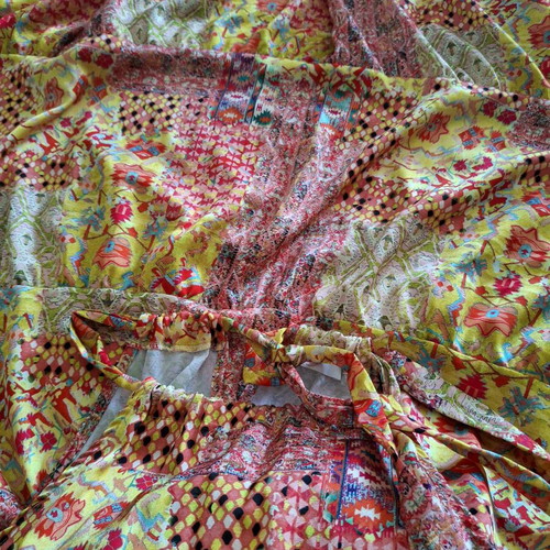 Maxi patchwork dress like new, multicolored, size S