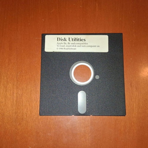 5.25-inch floppy disk Disk Utilities Apple IIe IIc used