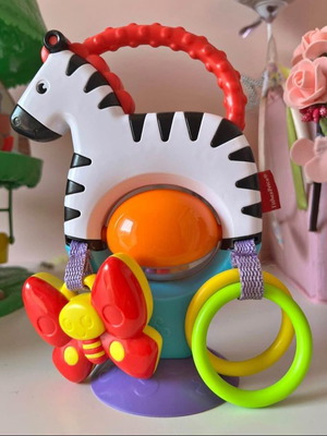 Fisher Price Activity Zebra with Suction Cup like new