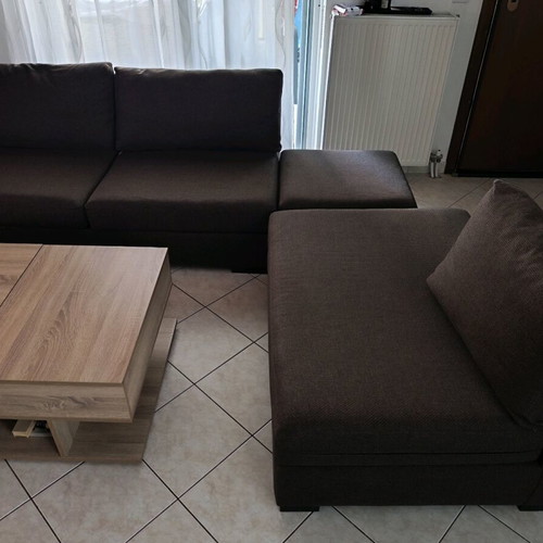 Wenge corner sofa used 4-seater in 3 pieces