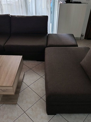 Wenge corner sofa used 4-seater in 3 pieces