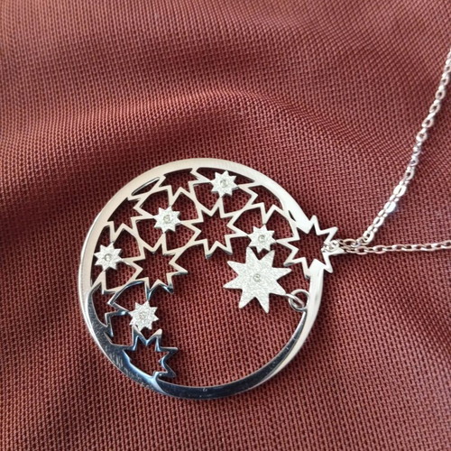Loisir pendant with chain new, steel, gray