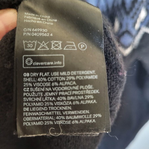 Pullover LOGG (H&M) like new, black and blue, size M