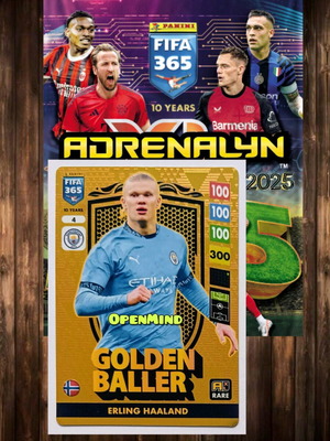 Κάρτα Golden Baller Νο4 Erling Haaland FIFA 365 2025 Andrenalyn XL νέα